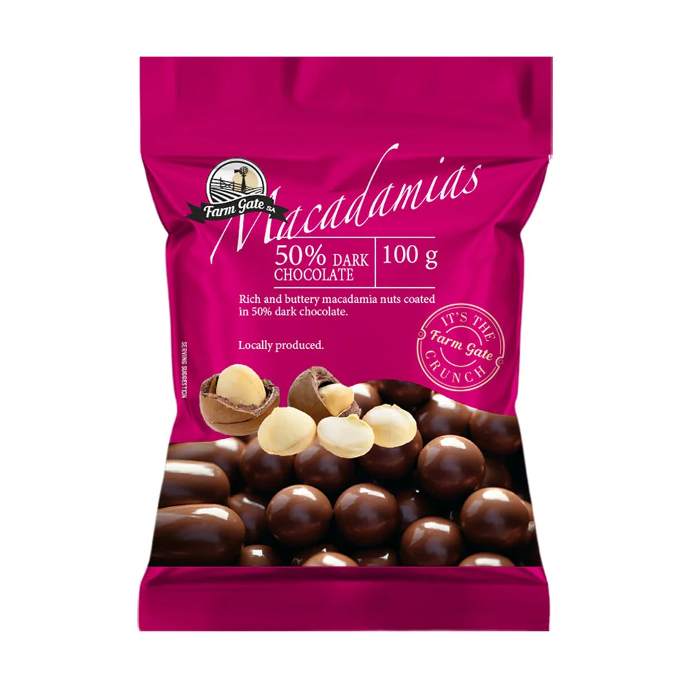 Dark Chocolate coated Macadamia Nuts